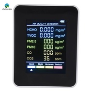 6 in 1 Multifunctional Air Quality Tester LCD Display Home Indoor Office Wall Mounted Air Quality Te