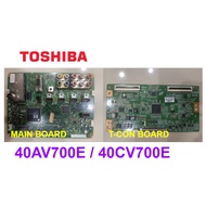 TOSHIBA LED TV 40AV700E 40CV700E Main Board PE0849 T-Con Board A60MB4C2LV0.2