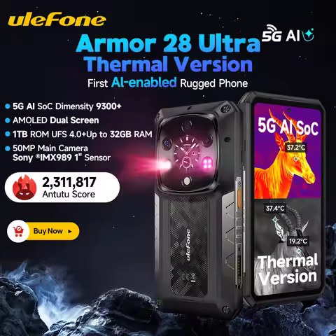 Ulefone Armor 28 Ultra T 5G AI Rugged Smartphone Android 1TB ROM+32GB RAM AMOLED 6.67" Dimensity 930