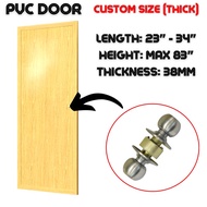 [Custom Size] PVC Door THICK Toilet Door / Plastik PVC Pintu Tebal Tandas BIlik Air / Pintu PVC QBox Thickness 38mm