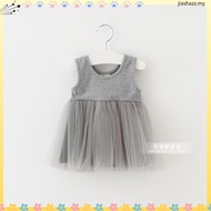 IU Newborn Baby Girl Sleeveless Princess Dress Lace Casual Kids Mesh Dresses BARBIE