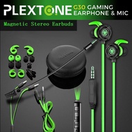 【Original】PLEXTONE G30 Dual Mic Gaming Earphone with Noise-Cancelling Memory Foam That Excellent Sou