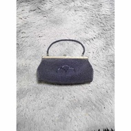 Black Kiss Lock Clutch Bag.