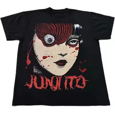Junji Ito Uzumaki Anime Azami Spiral Horror Manga Graphic Tee Cotton Mens Womens T-Shirt Summer Stre