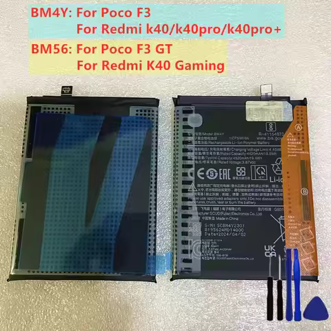 New High Quality BM4Y BM56 Battery For Poco F3 BM4Y / F3 GT BM56 For Redmi K40 /K40Pro / k40Pro+/ K4
