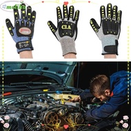 MOLIHA Work Safety Gloves, Multicolor Shockproof Mechanical Repair Gloves, Tool Antiskid Nitrile Repair Anti-cutting Gloves Outdoor