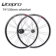 Litepro 20Inch 451 406 Disc V Brake Front 16 Rear 20 Holes 11 Speed  Wheels 4 Sealed Bearings Bicycle Rim  Folding Bike Wheelset