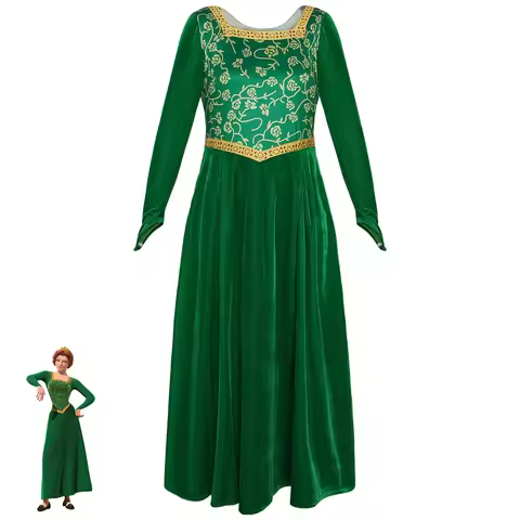 Monster Shrek cosplay costume, green dress, Fiona princess dress, cosplay stage performance costume