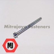 MESIN [25 PCS] FLANGE KEYBolt 8 ENGINE BLOCK M6x70 WHITE