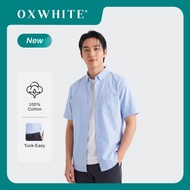 Oxwhite Men Short Sleeve Oxford Shirt Men Shirt