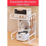 【SG Ready Stock】 Retractable Microwave Oven Rack Expandable Microwave Oven Rack Oven Rack Toaster/Rice Cooker Rack