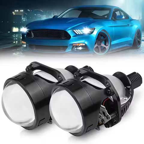 P1C 2.5 inch Bi LED Headlight Projector Lens 6000K White High Low Beam 10000LM Turbo Fan Tuning Head