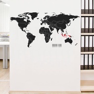 Flash Sale - Wall Cutting Sticker World Map Map World Map Wall Stickers Home Office - White