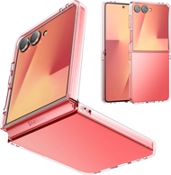 เคสใสสำหรับ Samsung Galaxy Z Flip 7เคสทนต่อการขีดข่วนกันกระแทกกันชนหลัง PC ขนาดพอดีบางสำหรับ Samsung