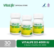 [TRIPLE PACK] Vitalife Vitamin D3 4000 IU - 30 Capsules