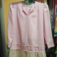 PRELOVED BAJU KURUNG BUDAK BABY PINK baju raya kanak-kanak fesyen budak gaya moden terkini