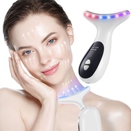 EMS microcurrent heating face neck beauty device 4 modes led photon therapy firming rejuvenation tightening wrinkle removal skin care