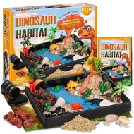 [พร้อมส่ง]🦖จำลองโลกไดโนเสาร์ dinosaur habitat ภูเขาไฟปะทุ แถมโมเดลไดโนเสาร์  เรียนรู้วิทยาศาสตร์