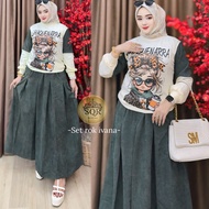 Ivana Uni Ara's Setrok | Uni Ara's Setrok | Ivana Uni Ara Skirt Set | Setrok TrendyWanita