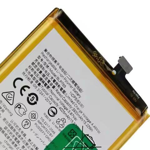 Phone Battery Replacement For OPPO A91 A92S A52 A32 A93 A55 Realme V5 BLP765 BLP779 BLP781 BLP805 BL