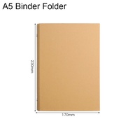 TONYOOG A5 B5 A4 Kraft Paper Binder Cover Vintage Kraft Paper File Folders Perforated Binder Folder