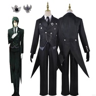Yelan Black Butler Sebastian Michaelis Cosplay Coat Shirt Vest Trousers Costume Set Anime Uniform Ha