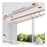 Manual Clothes Drying Rack Hand-Crank Laundry Drying Rack Ceiling Mounted Adjustable Length Suitable