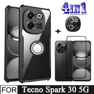 Tecno Spark 30 Shockproof Phone Case for Tecno Spark 30 30C 4G 5G 4 in 1 Camera Lens Glass Screen Pr