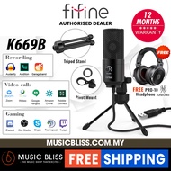 FIFINE K669B USB Microphone, Metal Condenser Recording Microphone for MAC or Windows, Studio Recordi