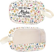 JNIAP Aruba Makeup Bag - Trip Gifts, Vacation Souvenirs, Travel and Toiletry Bag, Out Aruba cmb, Fit