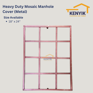 Heavy Duty Mosaic Manhole Cover (Metal) 18" x 24"