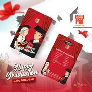 ❂Masdora 999.9 Gold Bar Happy Graduation Design (0.25g)♜