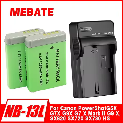 NB 13L NB13L NB-13L 1250mah Battery Charger For Canon PowerShot G5X G7X G9X G7 X Mark II G9 X,SX620 
