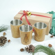 KAYU Christmas Gifts Wooden Glass Christmas Gift Packages, Export Quality Aesthetic Christmas Gift Hampers.