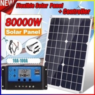 【2023 New Upgrade】HOT Waterproof and Snowproof Polysilicon 80000W 24V/12V Dual Output USB Solar Pane