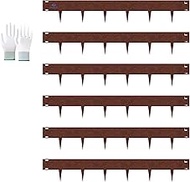 20ft. Cor-Ten Steel Edging, 6 inch Metal Edging for Landscaping for Lawn Yard and Fence, Bendable Ha