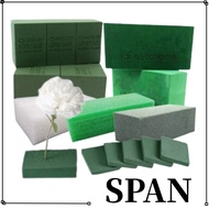 SPAN BUNGA TAK BERHABUK/ SPAN KERING/ FLOWER FOAM/ FLORAL FOAM/ SPAN PUTIH/ SPAN BOUQUET/ SPAN HIJAU