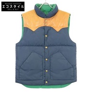 Rocky Mountain S 碼雙色綠色 x 海軍藍色雙面羽絨背心