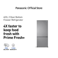 Panasonic NR-BX421 2-Door Bottom Freezer Refrigerator Steel Door Series (422L) NR-BX421BPSM Fridge