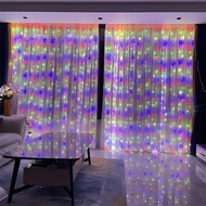 OOKAS Đèn Rèm LED 3M X 3M 300 Đèn Dây Led AC220V 3X2M 200LED 3X1M 100 Lễ Hội Cổ Tích Lễ Ramadan Đám