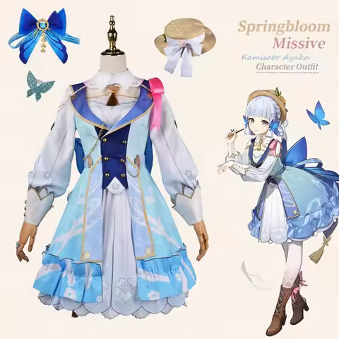 Coslan Kamisato Ayaka Cosplay Game Genshin Impact Springbloom Missive Ayaka Skin Costume Game Genshi