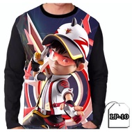Boboiboy Supra Long Sleeve Shirt For Children And Adults With 3D Printing Motif LP-10