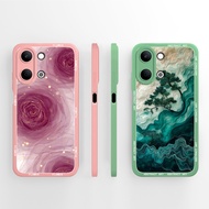 Casing For Vivo Y05 Y11D Oil Painting Butterfly Durable Dustproof Non-slip Protective Portable Squar