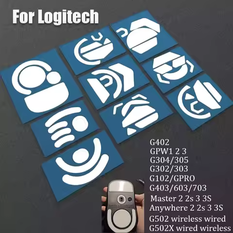 1Set White Mouse Feet Sticker For logitech G302 G303 G304 G305 G402 G405 GPRO G502 G502X G903 GPW Mo
