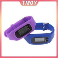 TMOY LED Pedometer Bracelet Step Counter Watch 12/24H Time Display Step Counter Watch Silicone Step 