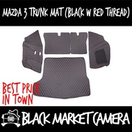 [BMC] [Mazda 3] Trunk Mat (Black w Red Thread)