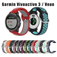 For Garmin Vivoactive 3 music element venu 2 2s Forerunner 245 645 music double color strap watch band straps