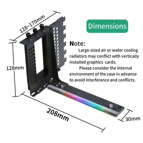 Right angle PCIE 5.0 Riser Cable Future Proof for Gen 5 GPU Vertical Mount x16 128GB/s Speed |Compat