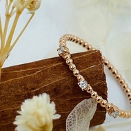 天然鑽石 18K金/750R 玫瑰金色 戒指 輕珠寶飾品 S202