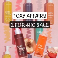 [LIMITED SALE] 2 FOR $115 FOXYAFFAIRS KITTY RINSE / SCRUB / DROPS INTIMATE FEMININE WASH PEACH GRAPE
